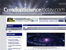 Tablet Screenshot of creationsciencetoday.com